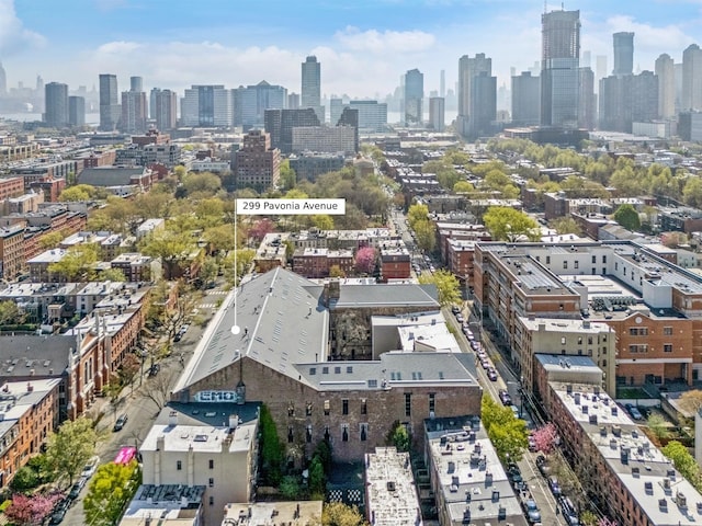 drone / aerial view featuring a view of city