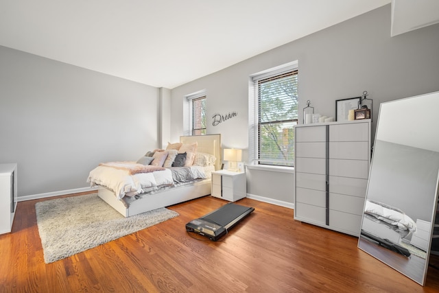 bedroom featuring hardwood / wood-style floors