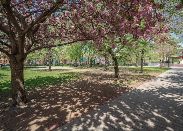 237 3rd St Unit 1, Jersey City, NJ 07302 - view of community featuring a lawn and a gazebo