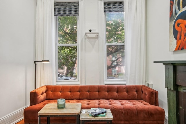 237 3rd St Unit 1, Jersey City, NJ 07302 - living room featuring baseboards