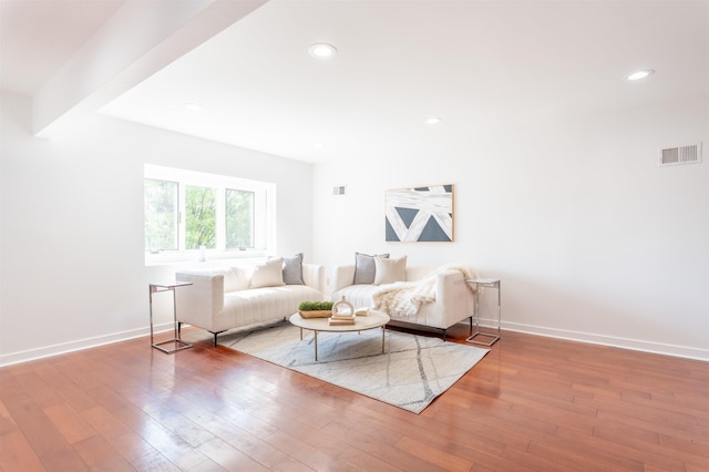 238 Undercliff Ave, Edgewater, NJ 07020 - living room featuring wood-type flooring and recessed lighting