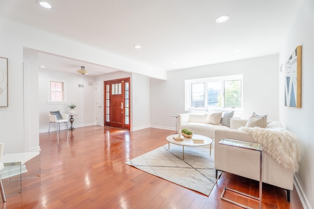 238 Undercliff Ave, Edgewater, NJ 07020 - living area with wood finished floors and recessed lighting