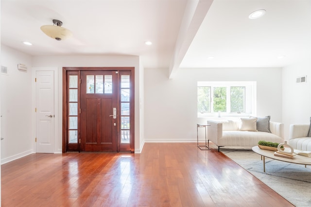 238 Undercliff Ave, Edgewater, NJ 07020 - entrance foyer featuring hardwood / wood-style flooring and recessed lighting