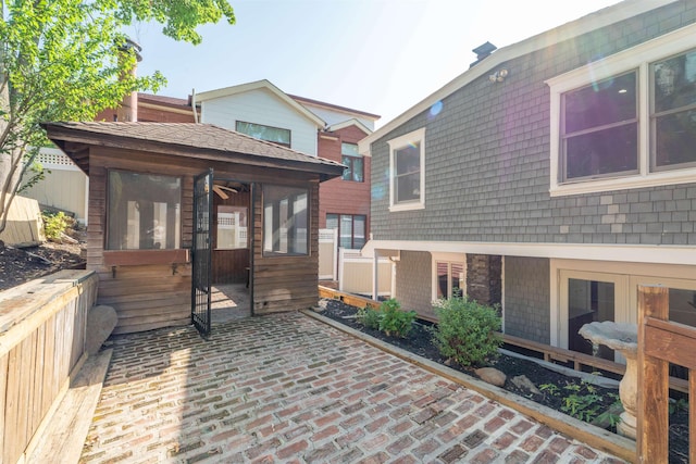 238 Undercliff Ave, Edgewater, NJ 07020 - wooden terrace featuring a sunroom