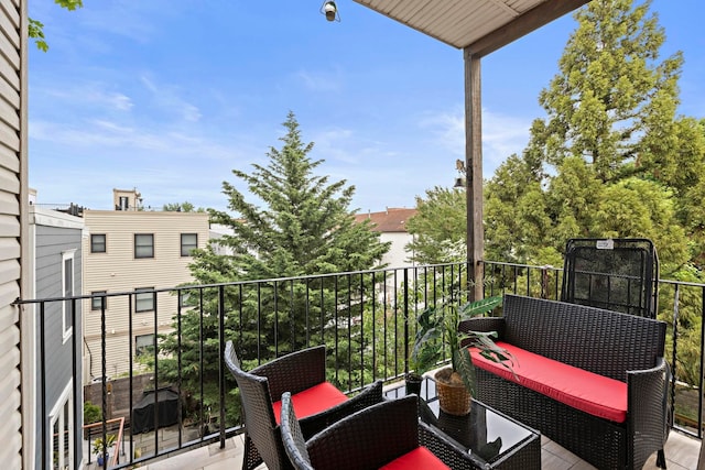 58 Booraem Ave, Jersey City, NJ 07307 - balcony with outdoor lounge area