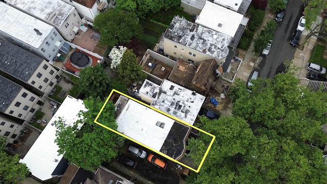 58 Booraem Ave, Jersey City, NJ 07307 - aerial view of property and surrounding area featuring property boundaries highlighted