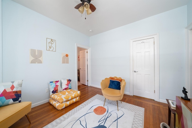 275 Harrison Ave Unit D8, Jersey City, NJ 07304 - living area with ceiling fan and wood finished floors