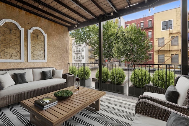 balcony with outdoor lounge area