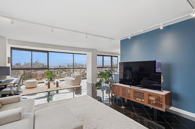 380 Mountain Rd Unit 1012, Union City, NJ 07087 - living area featuring track lighting and a desk