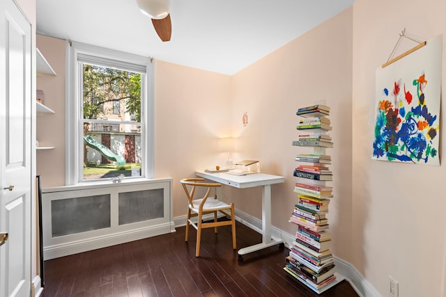 908 Garden St Unit 1, Hoboken, NJ 07030 - office featuring dark wood finished floors and baseboards