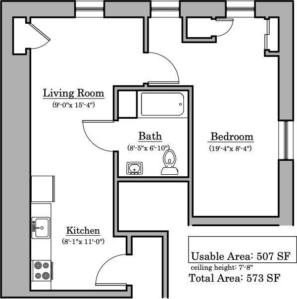 552 38th St Unit B4, Union City, NJ 07086 - view of room layout
