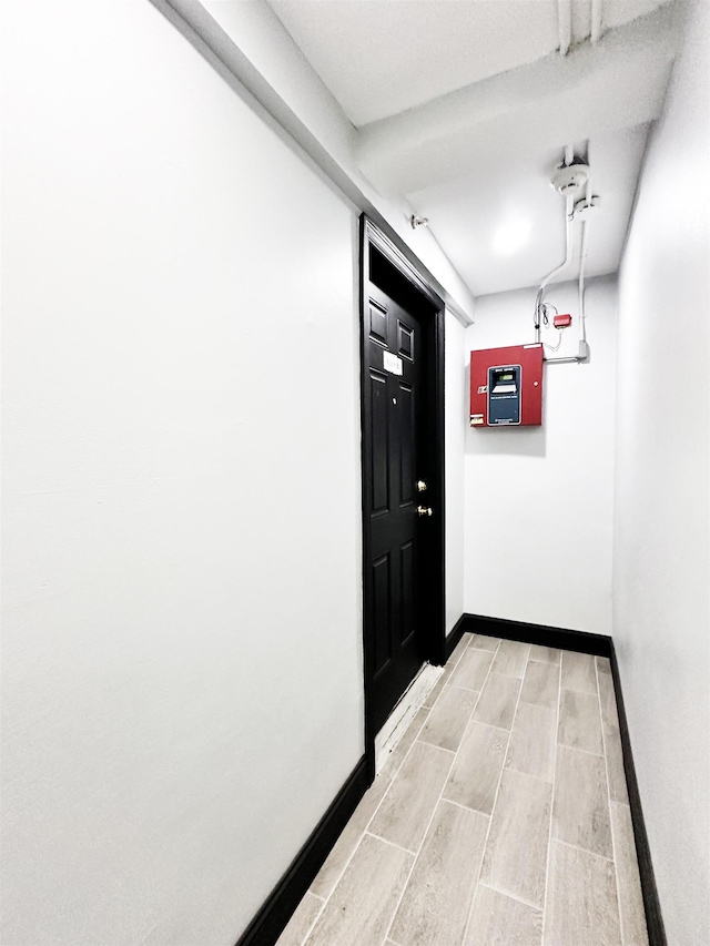 552 38th St Unit B4, Union City, NJ 07086 - hallway with wood tiled floors and baseboards