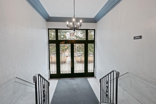 interior space with french doors