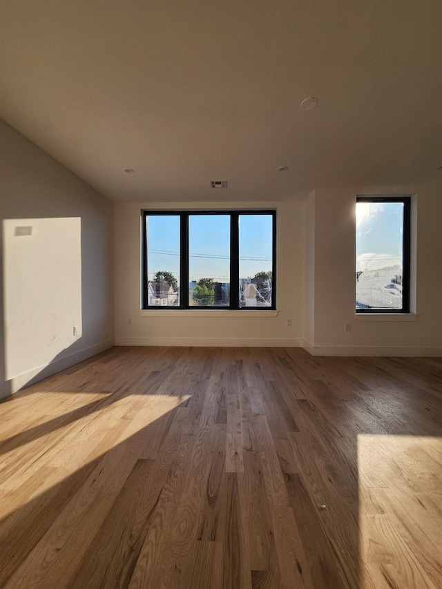 empty room featuring light hardwood / wood-style flooring