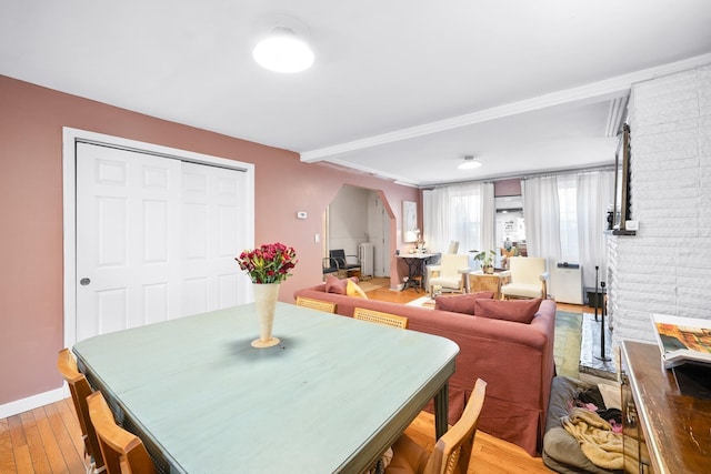 233 Summit Ave, Jersey City, NJ 07304 - dining space featuring light wood-type flooring and baseboards