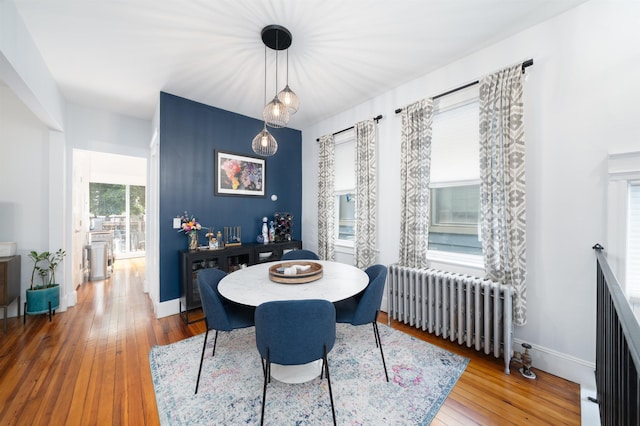 34 Romaine Ave Unit 2, Jersey City, NJ 07306 - dining room with radiator heating unit and wood-type flooring