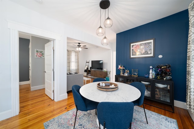 34 Romaine Ave Unit 2, Jersey City, NJ 07306 - dining room with wood finished floors and ceiling fan