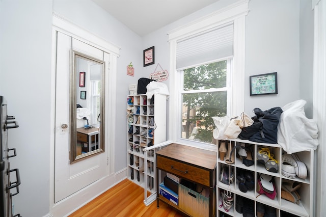 34 Romaine Ave Unit 2, Jersey City, NJ 07306 - doorway featuring light wood-style floors and baseboards