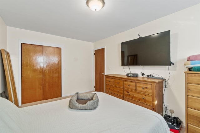 bedroom with a closet