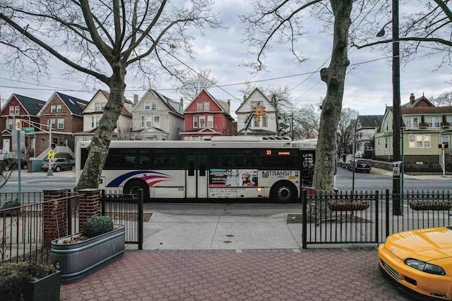 view of street featuring a residential view