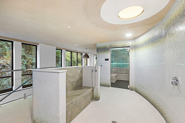 bathroom featuring tile patterned flooring