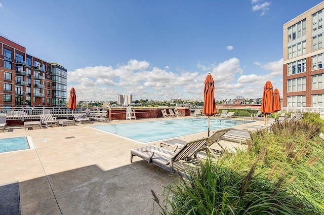 1025 Maxwell Ln Unit 304, Hoboken, NJ 07030 - community pool with a patio