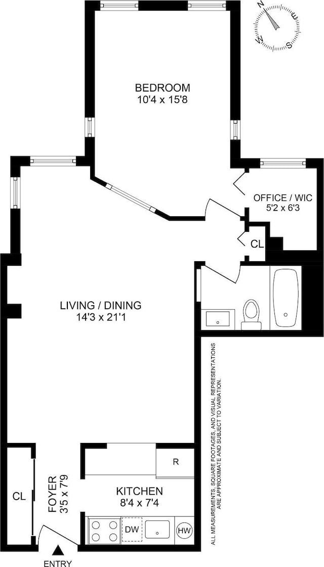 264 9th St Unit 2R, Jersey City, NJ 07302 - room layout