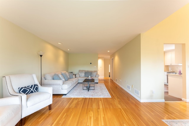 12 Davey Dr, West Orange, NJ 07052 - living area featuring light wood finished floors and recessed lighting