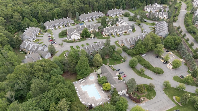 12 Davey Dr, West Orange, NJ 07052 - aerial view of property and surrounding area featuring a pool area and nearby suburban area