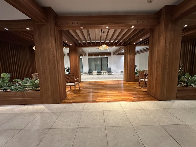 4 Beacon Way Unit 1001, Jersey City, NJ 07304 - community lobby featuring beamed ceiling