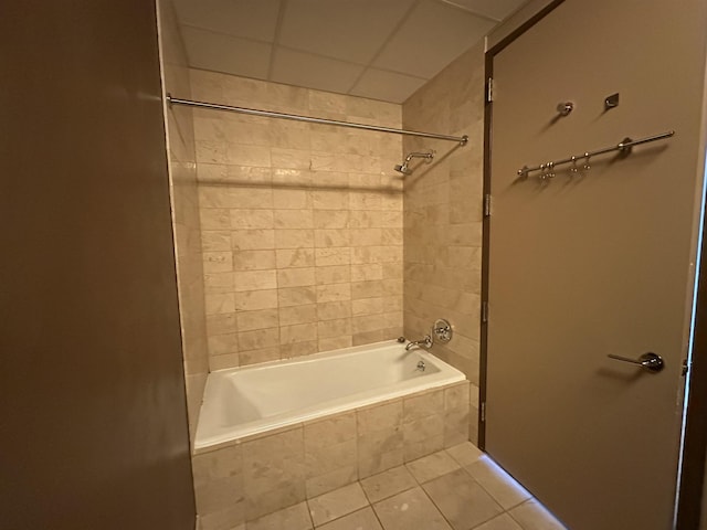4 Beacon Way Unit 1001, Jersey City, NJ 07304 - full bathroom with tiled shower / bath and tile patterned flooring
