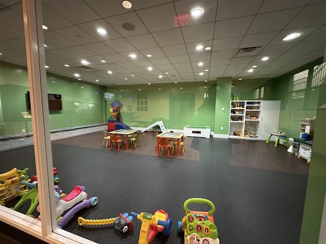 4 Beacon Way Unit 1001, Jersey City, NJ 07304 - rec room with rubber floors and recessed lighting