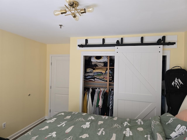 54 Polk St, Newark, NJ 07105 - bedroom featuring a closet and a barn door