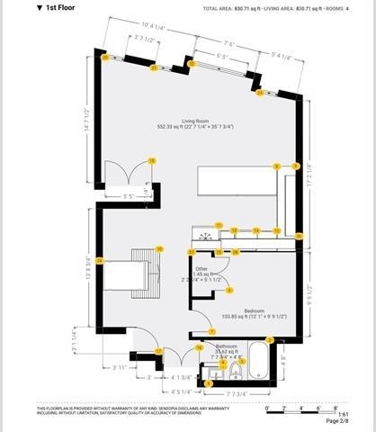 443 Bergen Ave Unit 3, Jersey City, NJ 07304 - view of floor plan / room layout