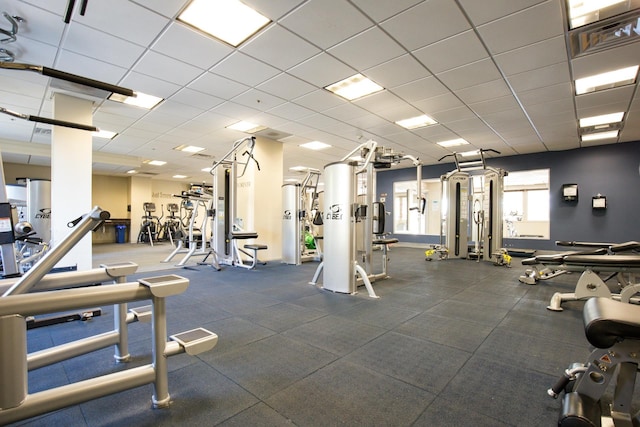 15 Enterprise Ct Unit 211, Jersey City, NJ 07305 - gym with a drop ceiling