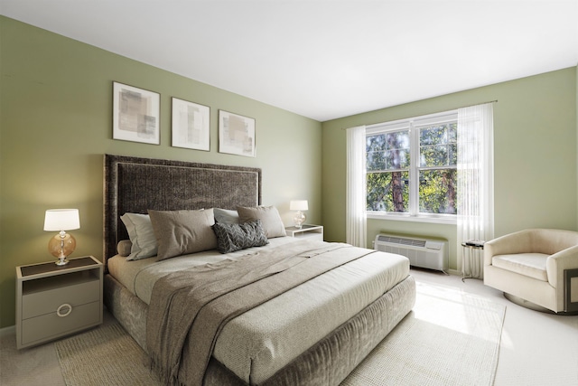 15 Enterprise Ct Unit 211, Jersey City, NJ 07305 - carpeted bedroom featuring a wall mounted AC and baseboards