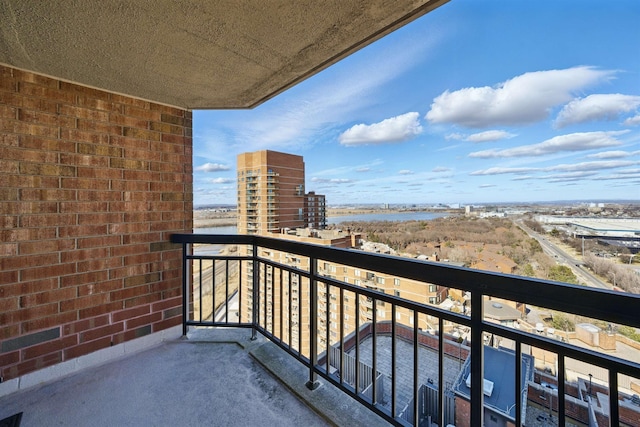 balcony with a city view