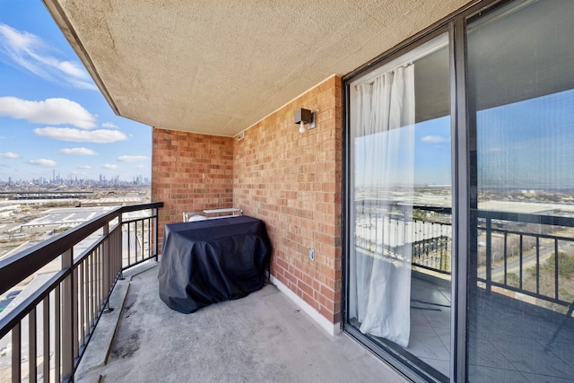 balcony featuring grilling area