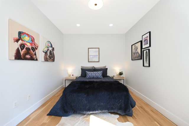 77 Clerk St Unit 1, Jersey City, NJ 07305 - bedroom featuring light wood finished floors, baseboards, and recessed lighting