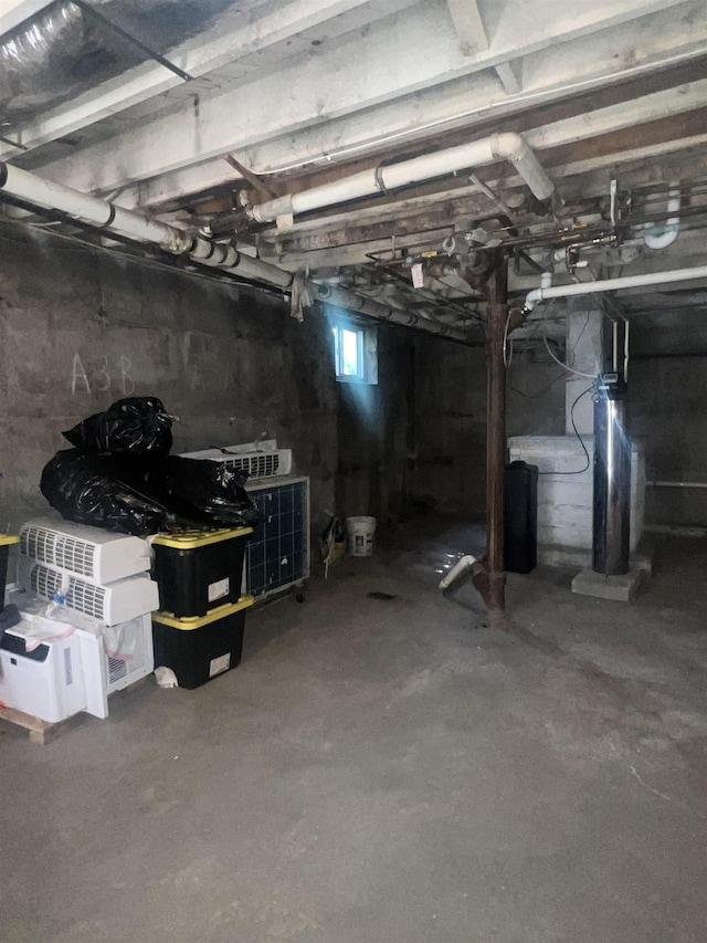 view of basement