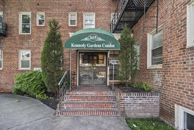 2615 John F Kennedy Blvd Unit B2, Jersey City, NJ 07306 - doorway to property with brick siding and french doors