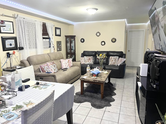 304 51st St, West New York, NJ 07093 - living room featuring light tile patterned flooring