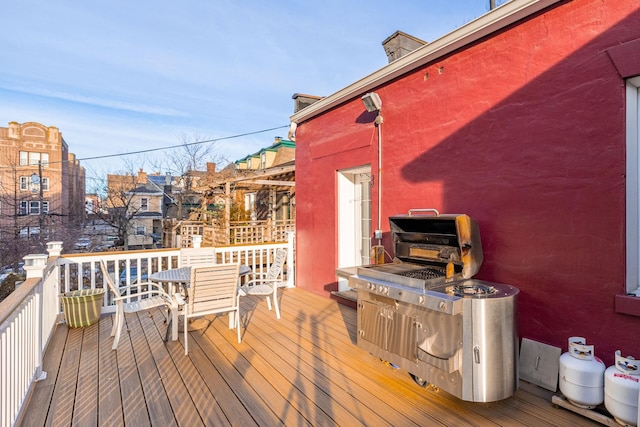 view of wooden deck