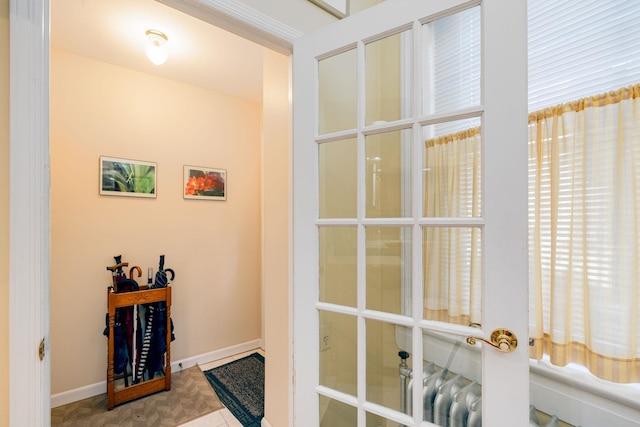 entryway with french doors