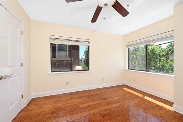 136 41st St Unit 103, Union City, NJ 07087 - unfurnished room featuring wood finished floors, a ceiling fan, and baseboards