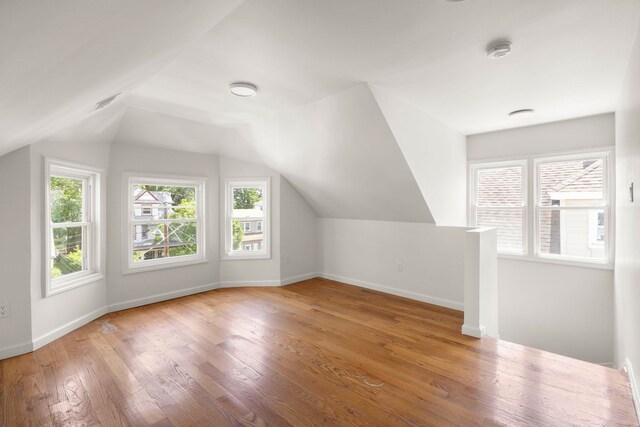 195 Stanley Pl, Hackensack, NJ 07601 - additional living space featuring lofted ceiling and wood finished floors