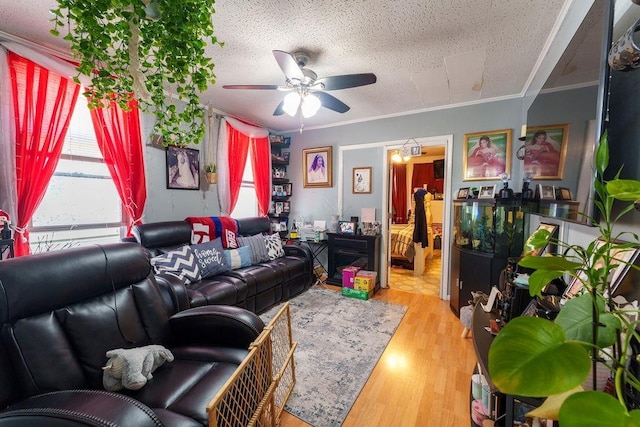 914 19th St, Union City, NJ 07087 - living area with ceiling fan, wood finished floors, and ornamental molding