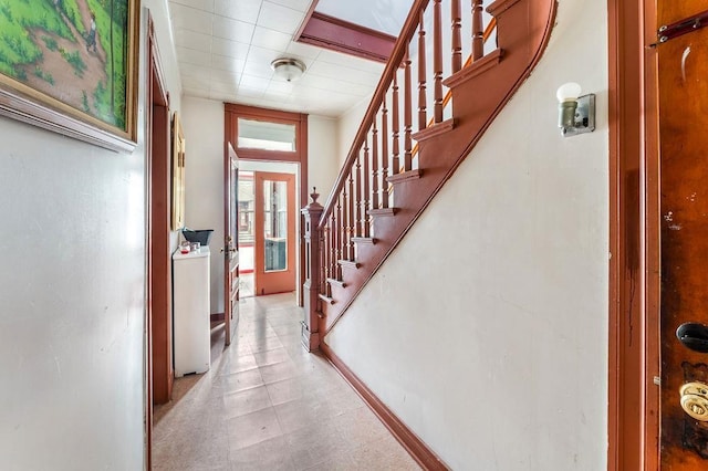 914 19th St, Union City, NJ 07087 - foyer featuring stairway and washer / clothes dryer