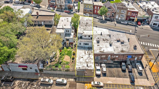 bird's eye view with a residential view