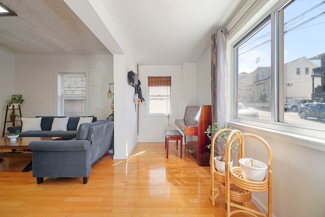 1224 80th St, North Bergen, NJ 07047 - living room with light wood-style flooring and baseboards